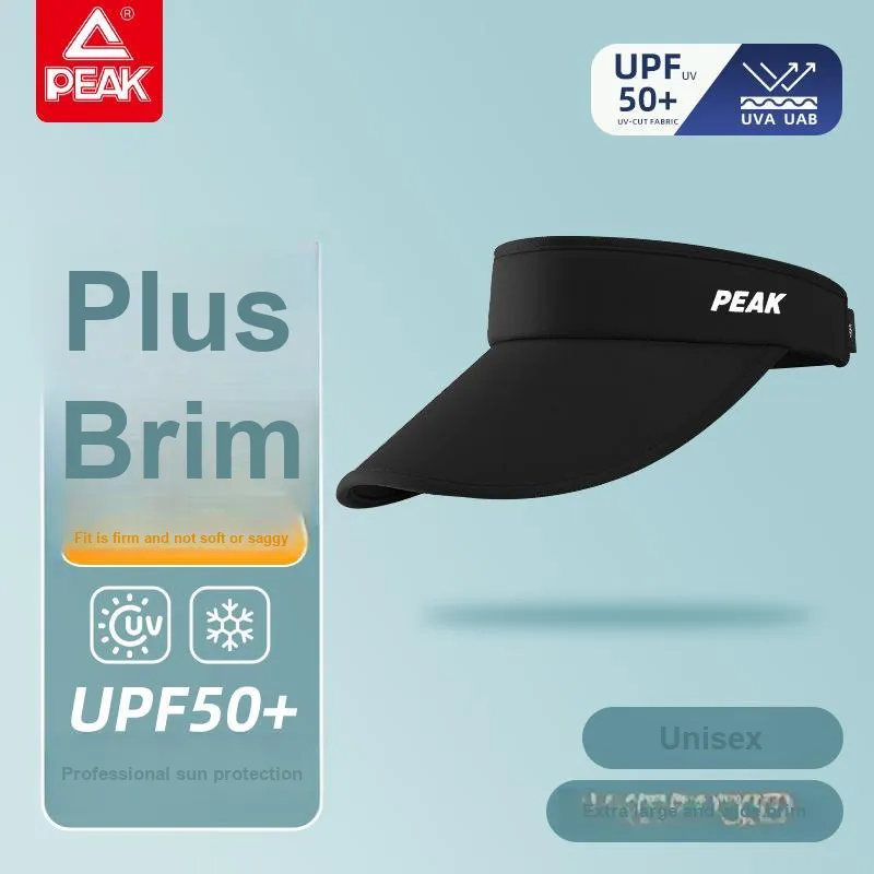 PEAK Double Layer Polyester PVC Sun Protection Hats Unisex Black, Dark Gray-1