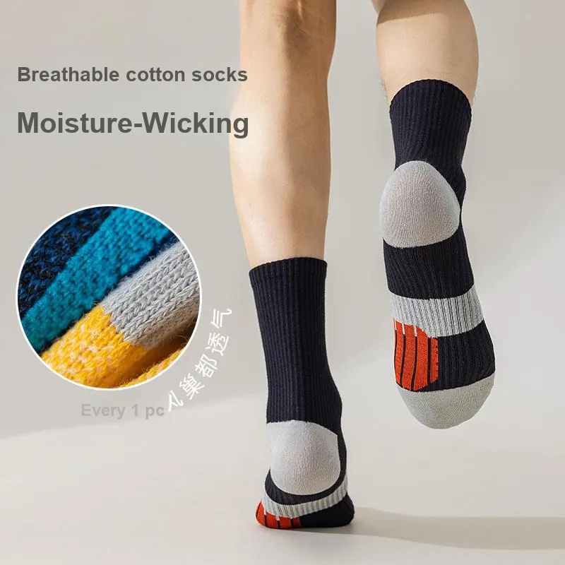 Caramella Mid Calf Socks Men Combo Set-5