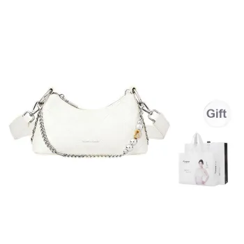 TUCANO Cow Leather With Synthetic Leather Shoulder Bag Women's Pearl White