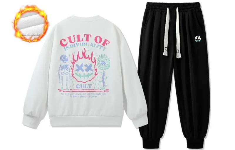 CULT OF INDIVIDUALITY Sweatshirt Sets Unisex-17