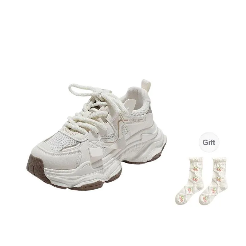 PARK DANCE Slip Resistant Low Top Chunky Sneakers Women's-7