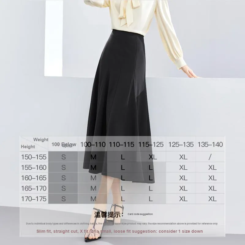 SENTUBILA Casual Long Skirts Women's Elegant Black-8