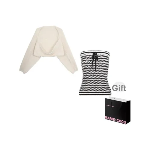 MARIE·COCO Кардиган Шаль+Без бретелей Топ Женские Трикотаж