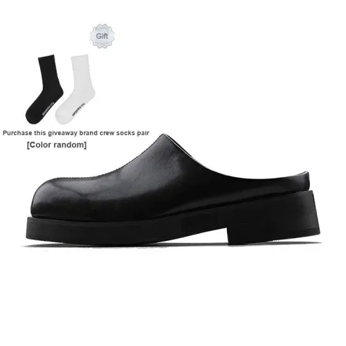 HANQIAORIJI Black Blood Series Closed Toe Slippers Men