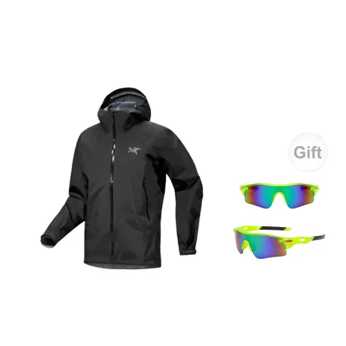 Arcteryx Jackets Men Black + Glasses