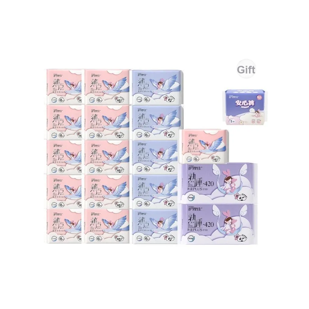 HULIJIA Свет Day Night Combo Set Гигиенические прокладки Leak PROOF 19 пакетов 175 шт