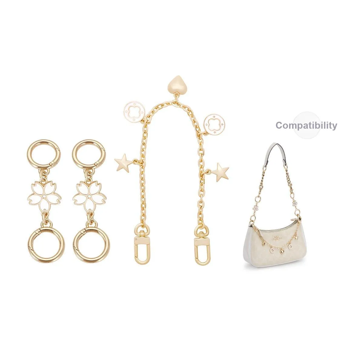 Lan Bao Fan Металлический Сплав Сумка Ремень Женский Золотой