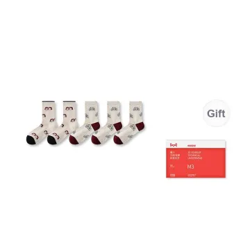 MIIOW Trend Party Series Mid Calf Socks Women's Shopping Bag Combo Set