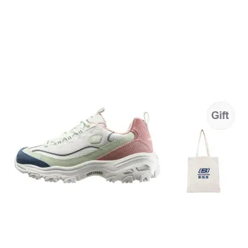 Skechers D'LITES 1.0 Anti Slip Wear Resistant Low Top Chunky Sneakers Women's Natural Pink