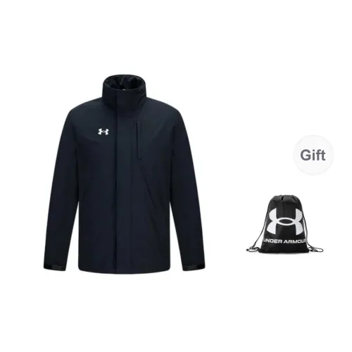 Under Armour Jackets Coats Men's Black With Drawstring Bag