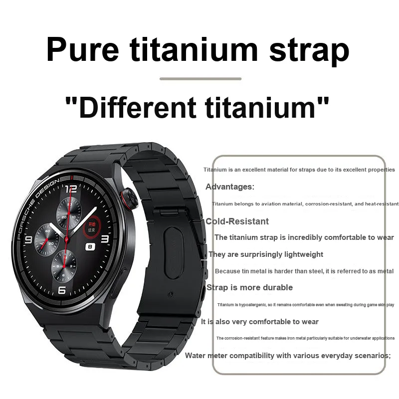 PULAISI Huawei Compatibility Watch Band 220mm Titanium Material-1