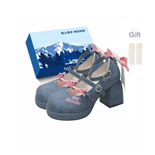 Fawn Miri Грубый каблук Туфли Мэри Джейн Женские