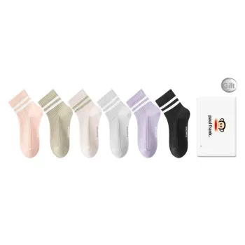 PAUL FRANK Mid Calf Socks Women's Box 6 Pack