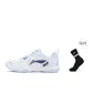 White, Blue, Purple+Crew Socks