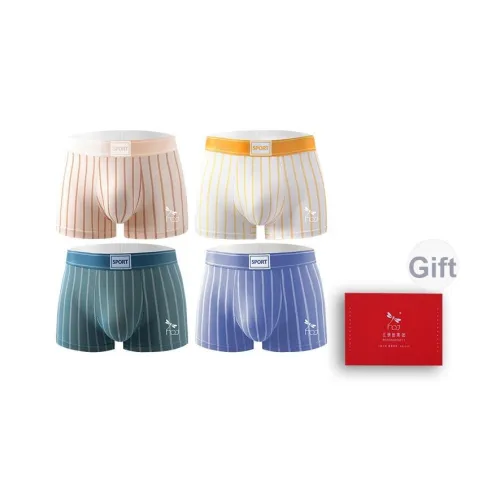 RED DRAGONFLY Хлопок Трусы Мужские 4 Пачки Подарочный Набор