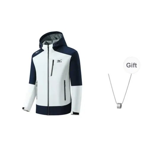 Mizuno Jackets Coats Men's Beige Gray Comes With Necklace