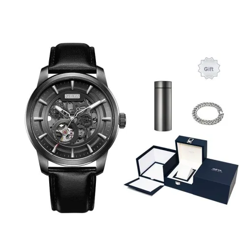 GEYA Автоматический Механический Movement Мужские г Max В избранном Часы 43mm*43mm*11mm Черный