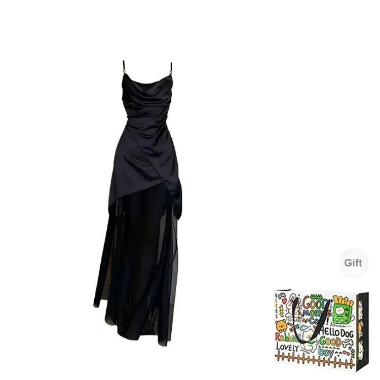 HAPG Slip Dresses Women's Black Shopping Bag-0