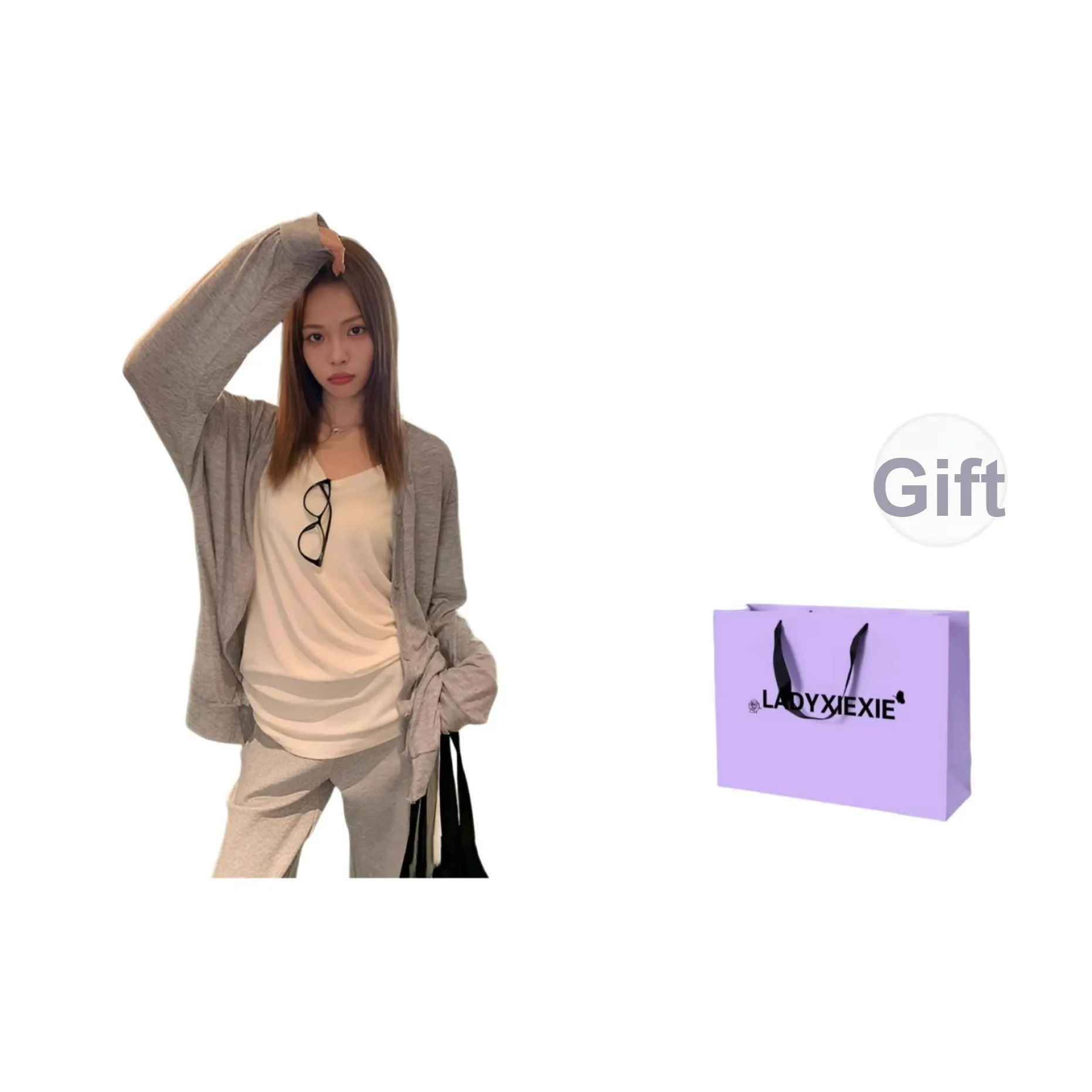 LADYXIEXIE Комплект с рукавом Топ Унисекс