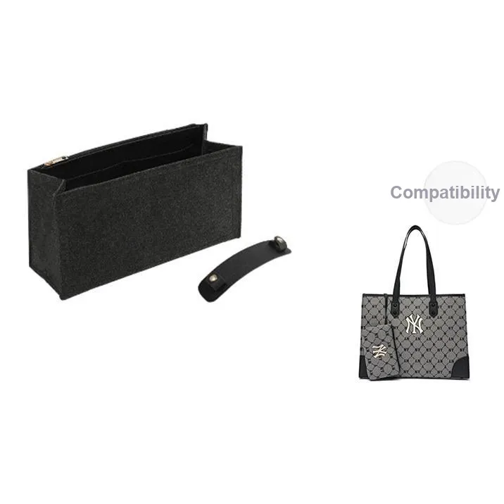 Luxury Care Artisan Workshop Felt Tote Bag, Shopping Bag, Bag Strap Women's Black