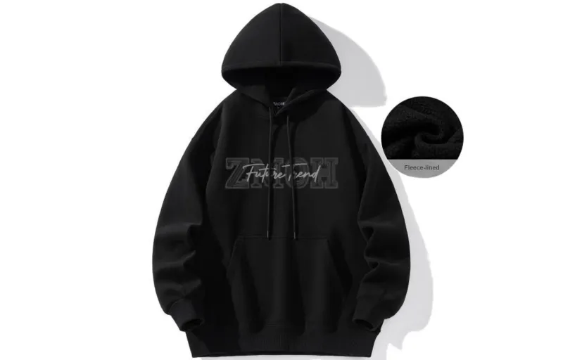 ZMOH Fleece Lined Hoodie Unisex Couple's-10