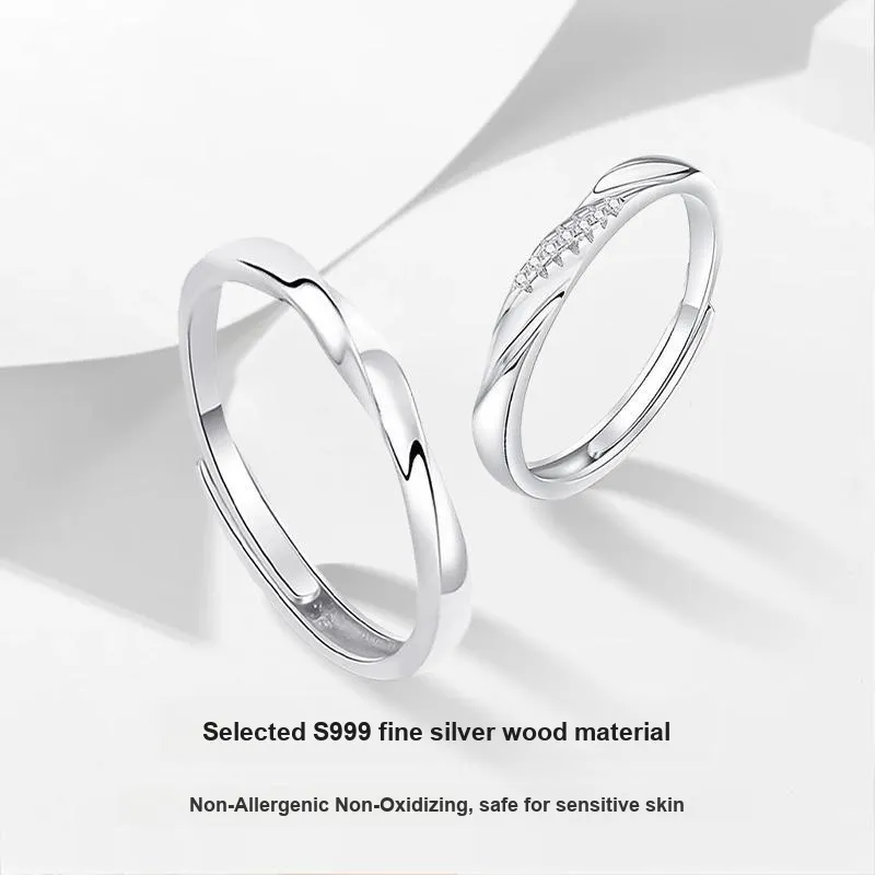 MISS TOOYA 999 Fine Silver Rings Unisex-2