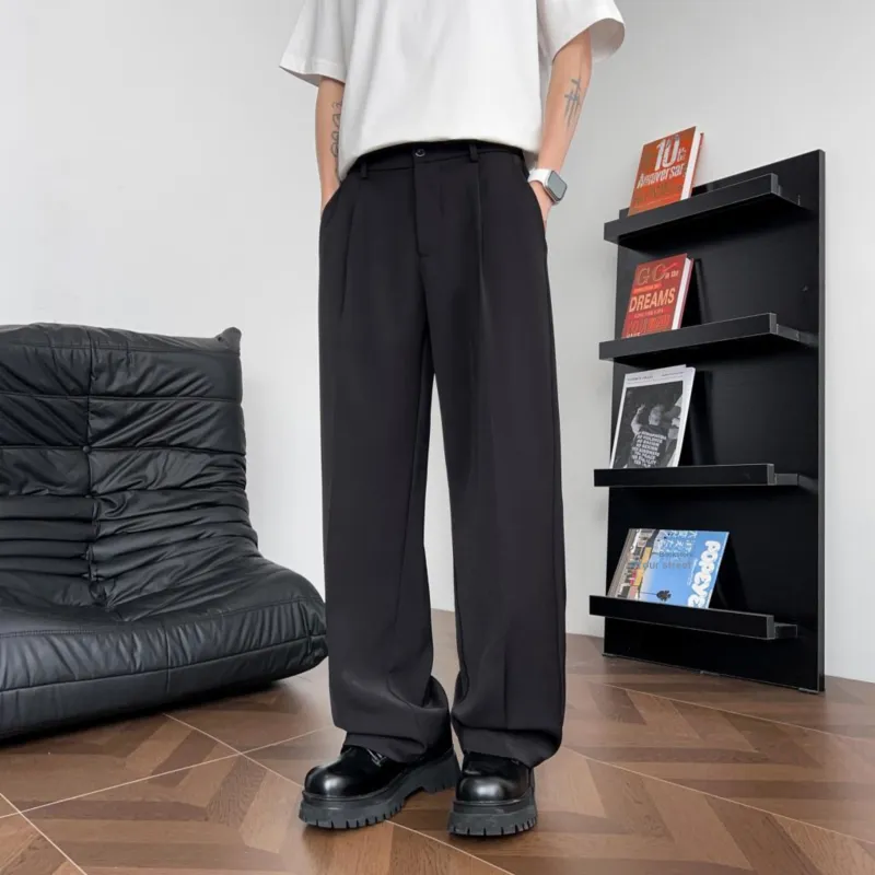 HAPPY PARTY Casual Pants Unisex Black-1