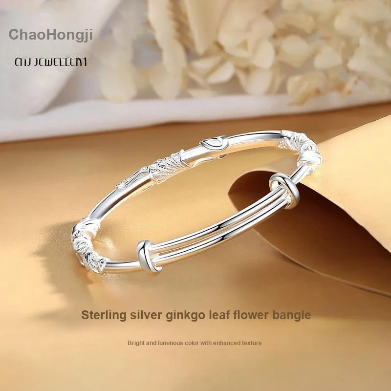 CHAOHONGJI 999 Fine Silver Bangles Women's-1
