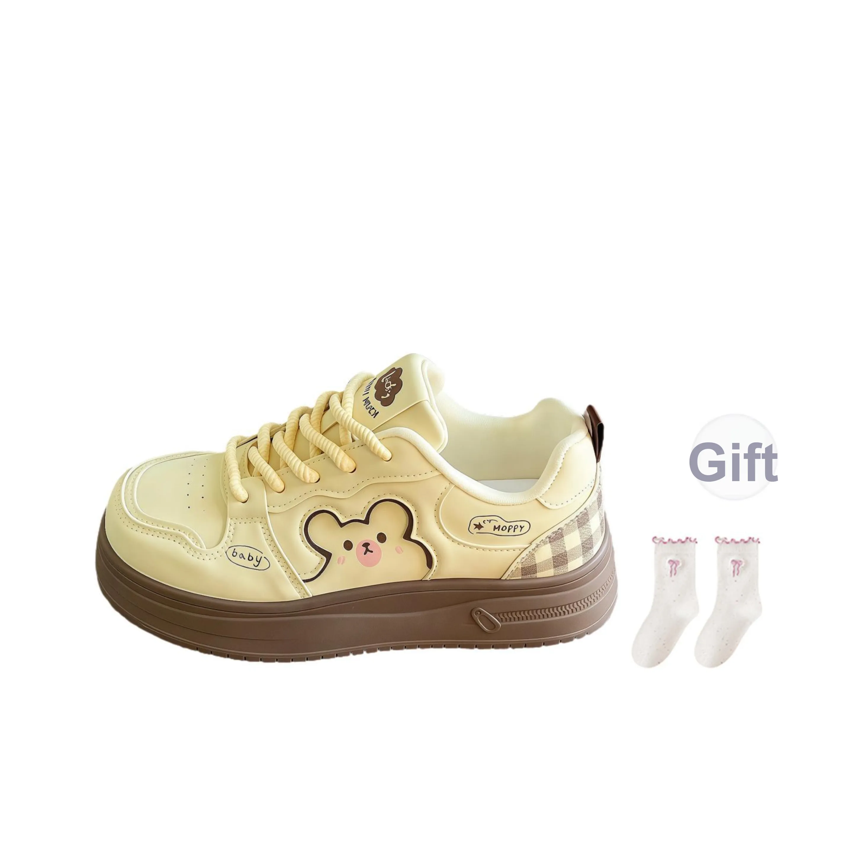 Happy Fish Покрытие Устойчивое к истиранию Легкий Дышащий Увеличивающий высоту Низкие Кроссовки для скейтбординга Женские