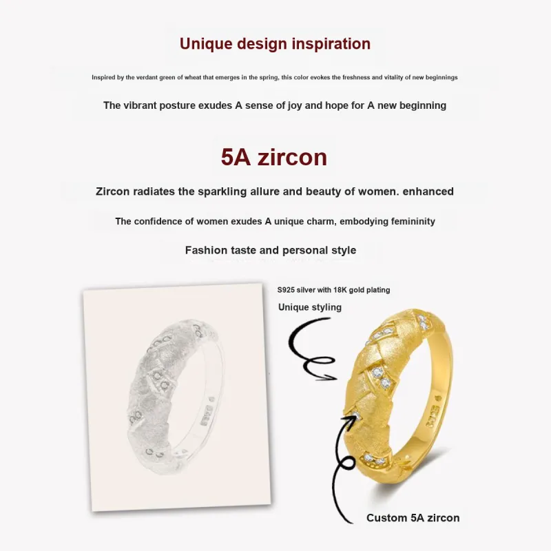 MITHAOL KUSC S925 Silver With 18K Gold Plating Rings Women's-3