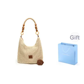 COLINS KEIRS Knitted Fabric Shoulder Bag Tubas Women's Brown