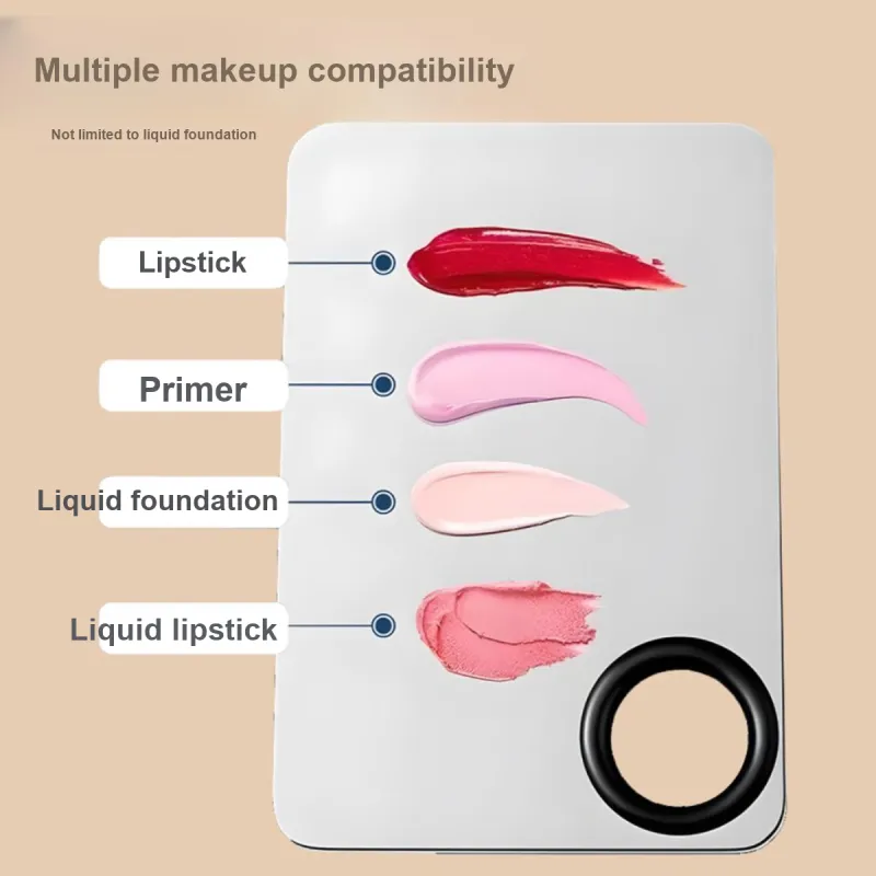 LMLTOP Stainless Steel Color Palette, Color Bar Make up Tools 2 Piece Set-2