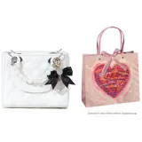 White, Detachable Charm, Includes "I Love You" Shopping Bag