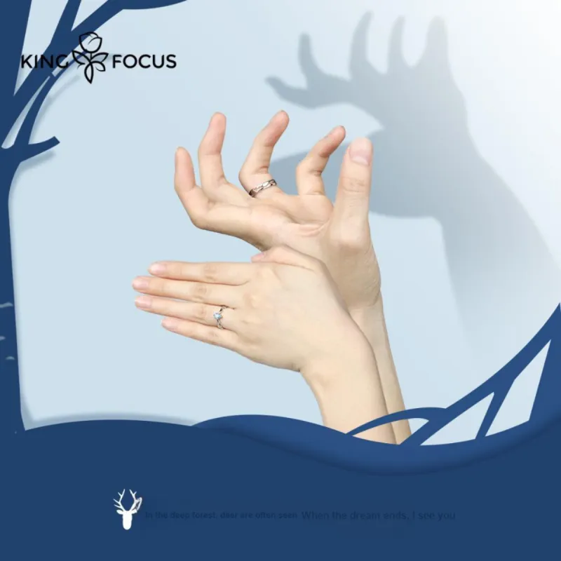 KINGFOCUS S925 Silver Rings Unisex-2