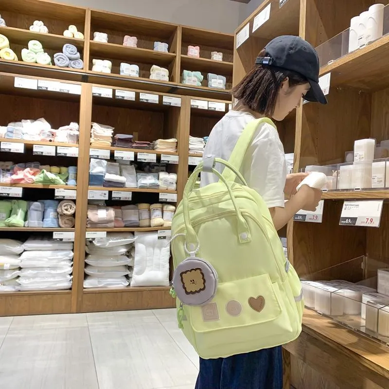 Yalu Nylon Backpack Unisex Multicolor-15