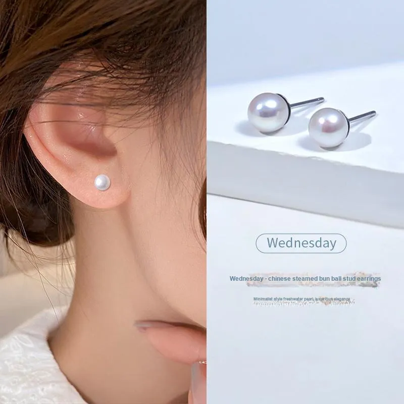 Taste The Color 999 Fine Silver Stud Earrings Women's-4