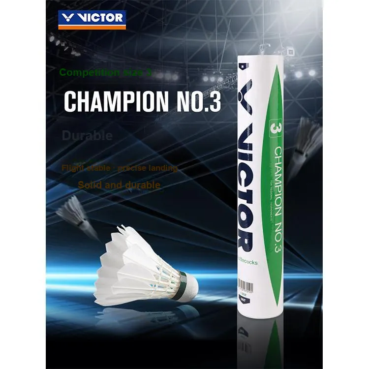 VICTOR 12 Pack Duck Feather Shuttlecocks-4