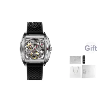CIGA Design Z Collection Automatic Mechanical Movement Silicone Strap Watch Men's Watches Silver Dial