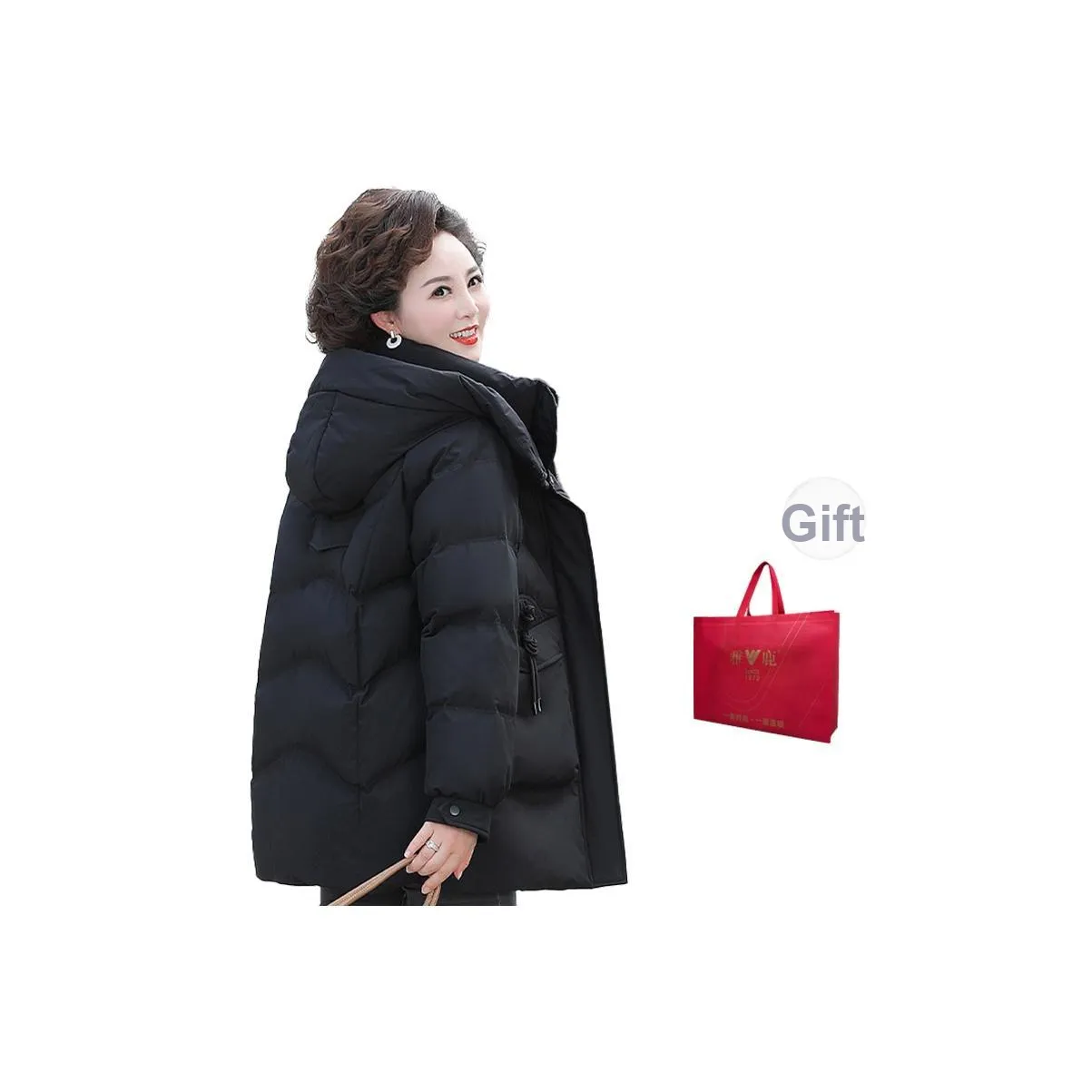 Yalu 1972 2024 MID Длина Графен Термический Съемный С капюшоном Большой размер Женские Пуховик Зимний Одежда Женские