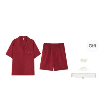 XIA.WA.ZHI.XIU Pajama Set Men's Gift Box Set Red