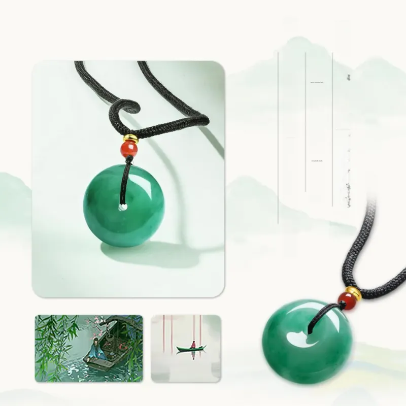 Century Edge Jewelry African Emerald Necklaces Women's-2