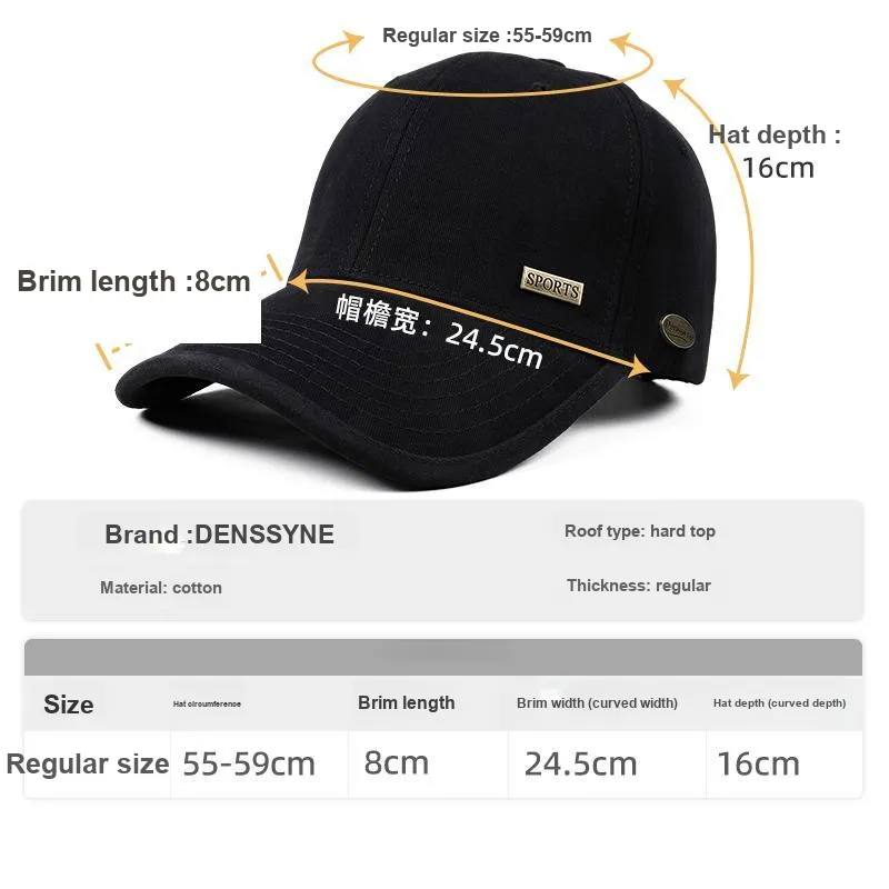 DENSSYNE Cotton Baseball Caps Men's-2