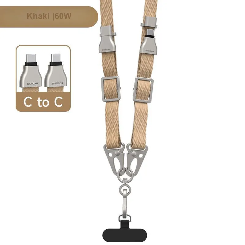 HAIBEISI 80cm 170cm Type c To Type c Lanyard Cable Charging Cable-1