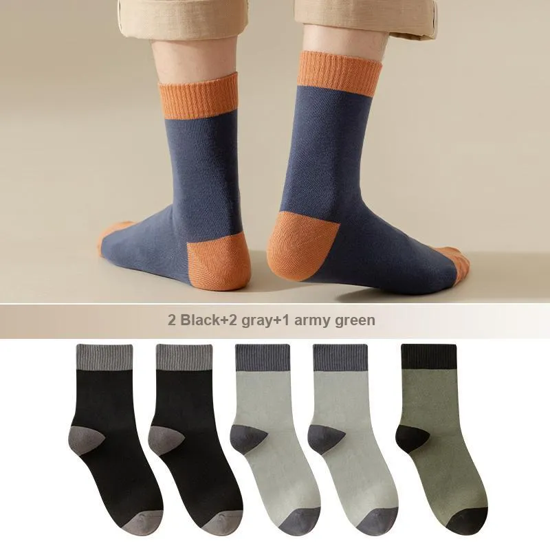 Lan Miao Mid Calf Socks Men's 5 Pack-3
