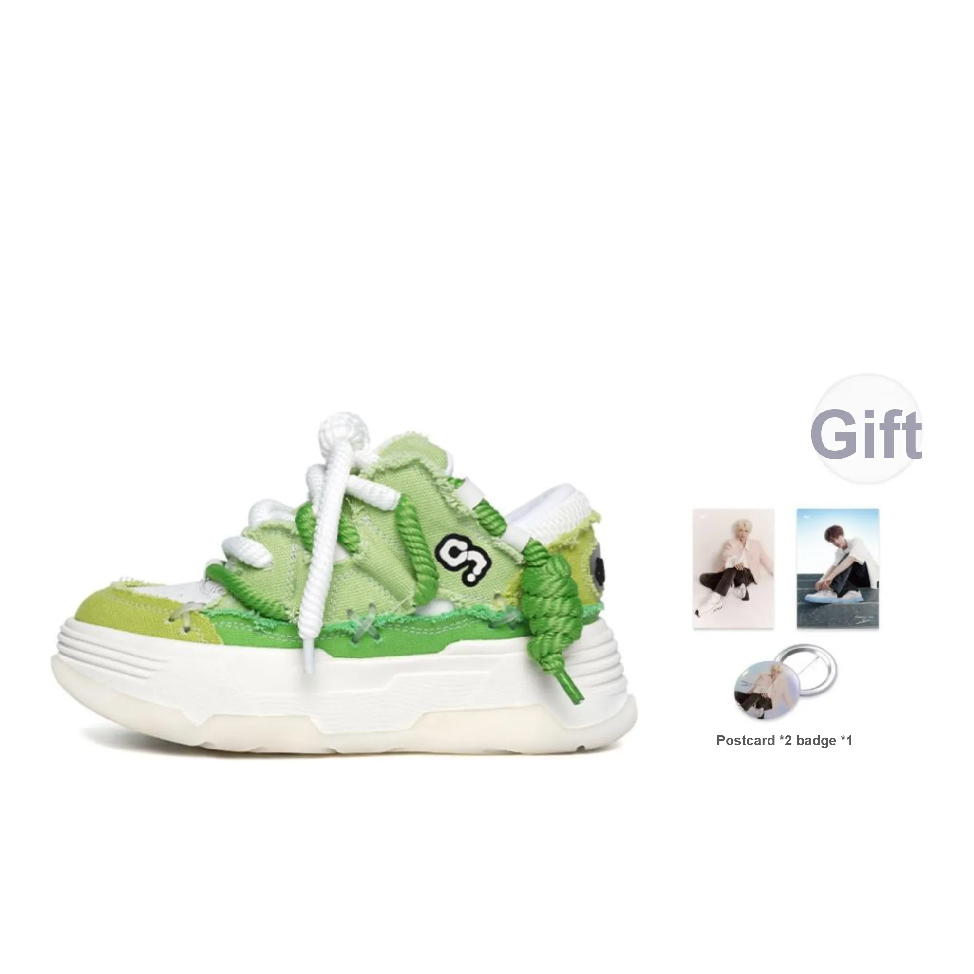 CN Skate Skateboard Shoes Unisex Low Top Green