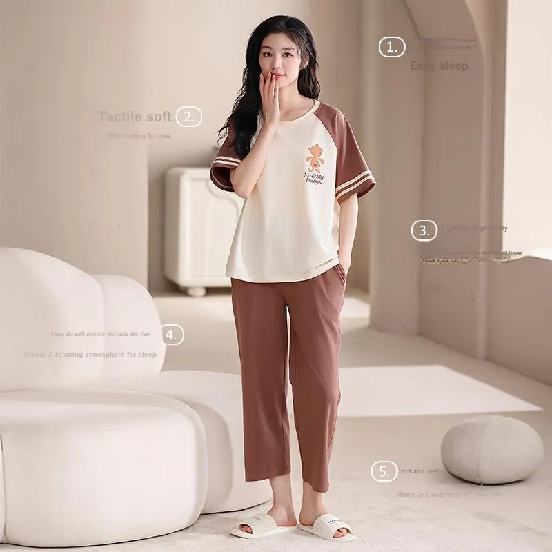 Top Melon Pajama Set Women's Image Color-1