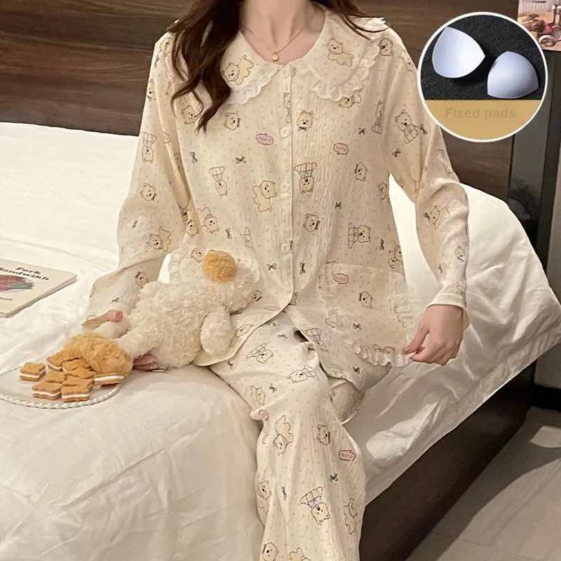 Ta Yan Pajama Set Women's Apricot-3