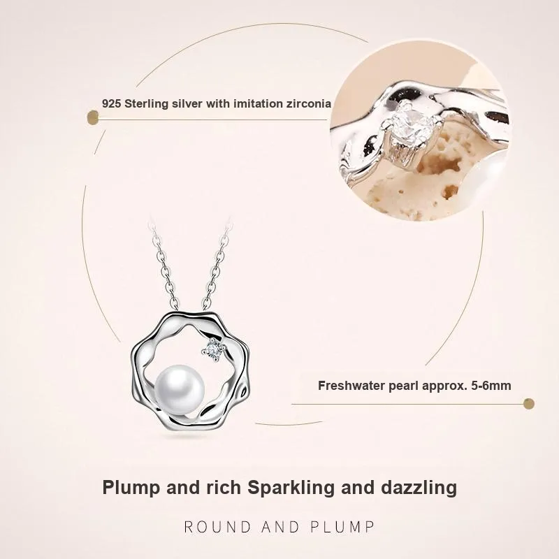 LAOYINJIANG Pearl Collarbone Chain, One Piece Chain Women's-5