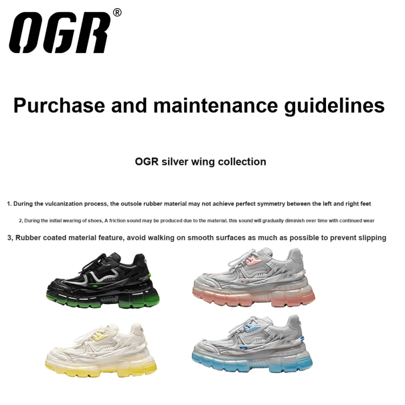OGR Chunky Sneakers Unisex Low Top Cloud Ink Gray-6