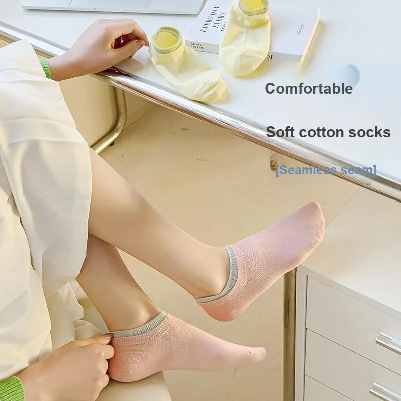 XIA.WA.ZHI.XIU No Show Socks Women's Shopping Bag 5 Pack-2